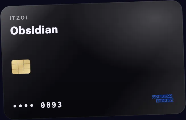 A black card with the glossy finish